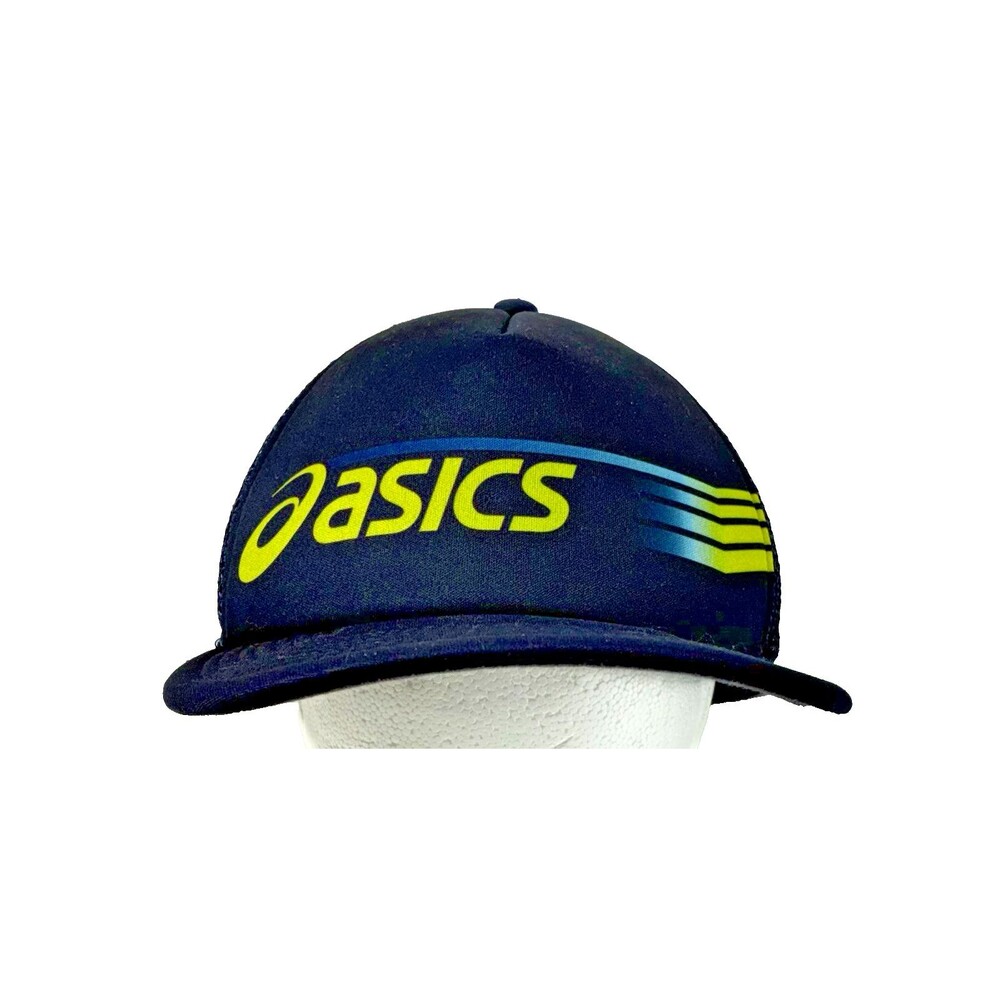 ASICS Sideswipe Navy Blue Snapback Vintage Trucker Hat